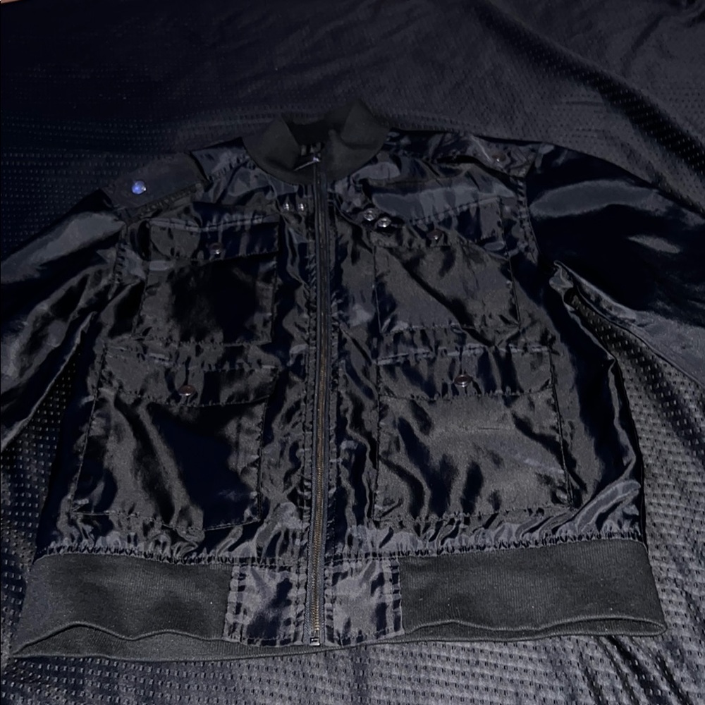 Black bomber jacket
